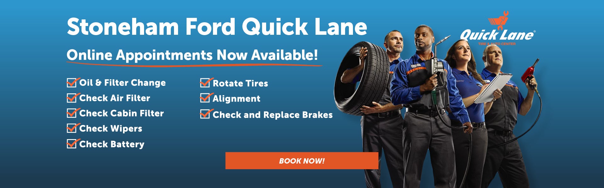 Stoneham Ford Quick Lane Online Appointments